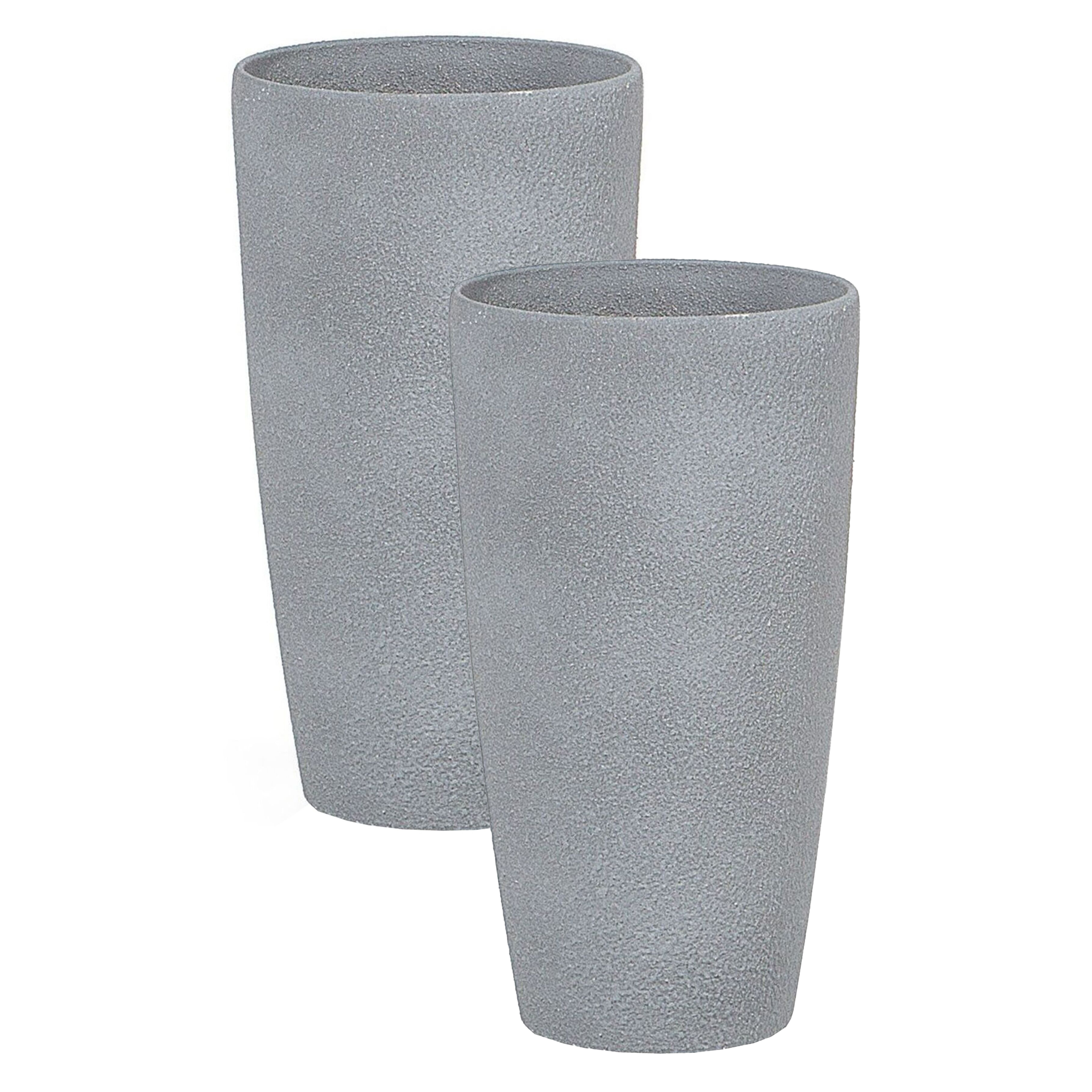 Kukkaruukkusetti 2 kpl ABDERA 23 cm Harmaa