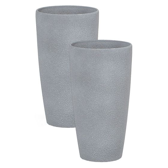 Kukkaruukkusetti 2 kpl ABDERA 23 cm Harmaa