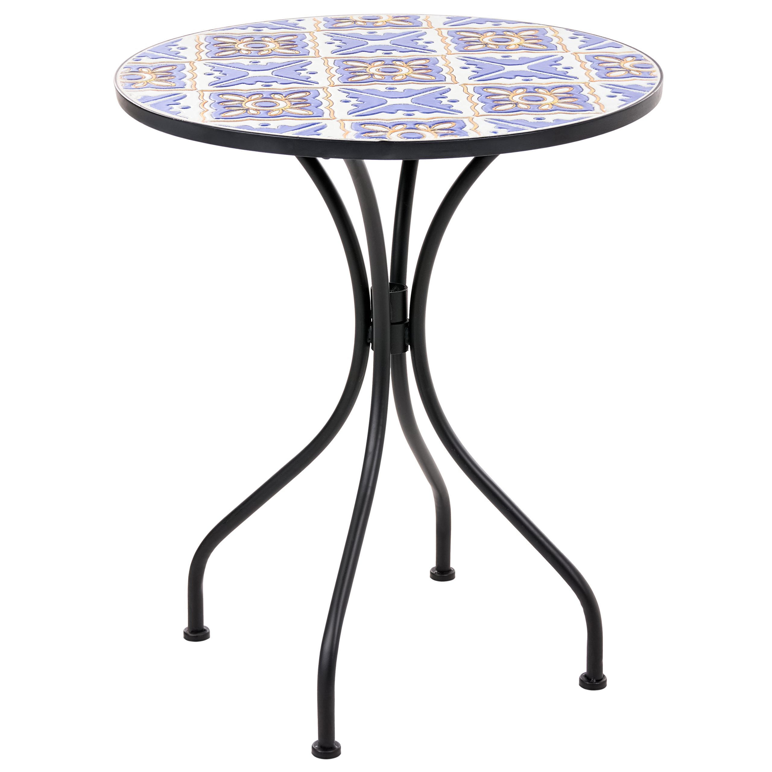 Bistropöytä SIPONTO 60 cm 60 cm Metalli Valkoinen/sininen