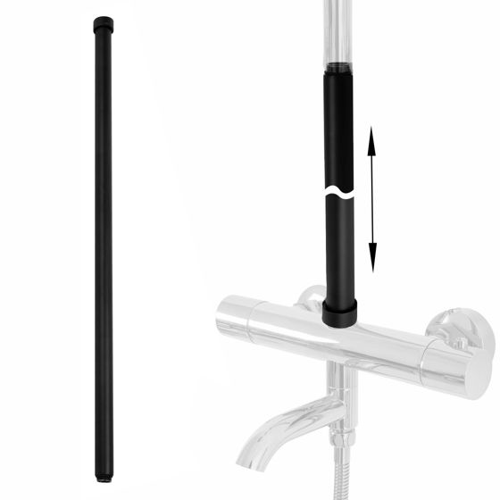 REA suihkun jatko-osa 60 musta, 2,2X2,2X61,5CM