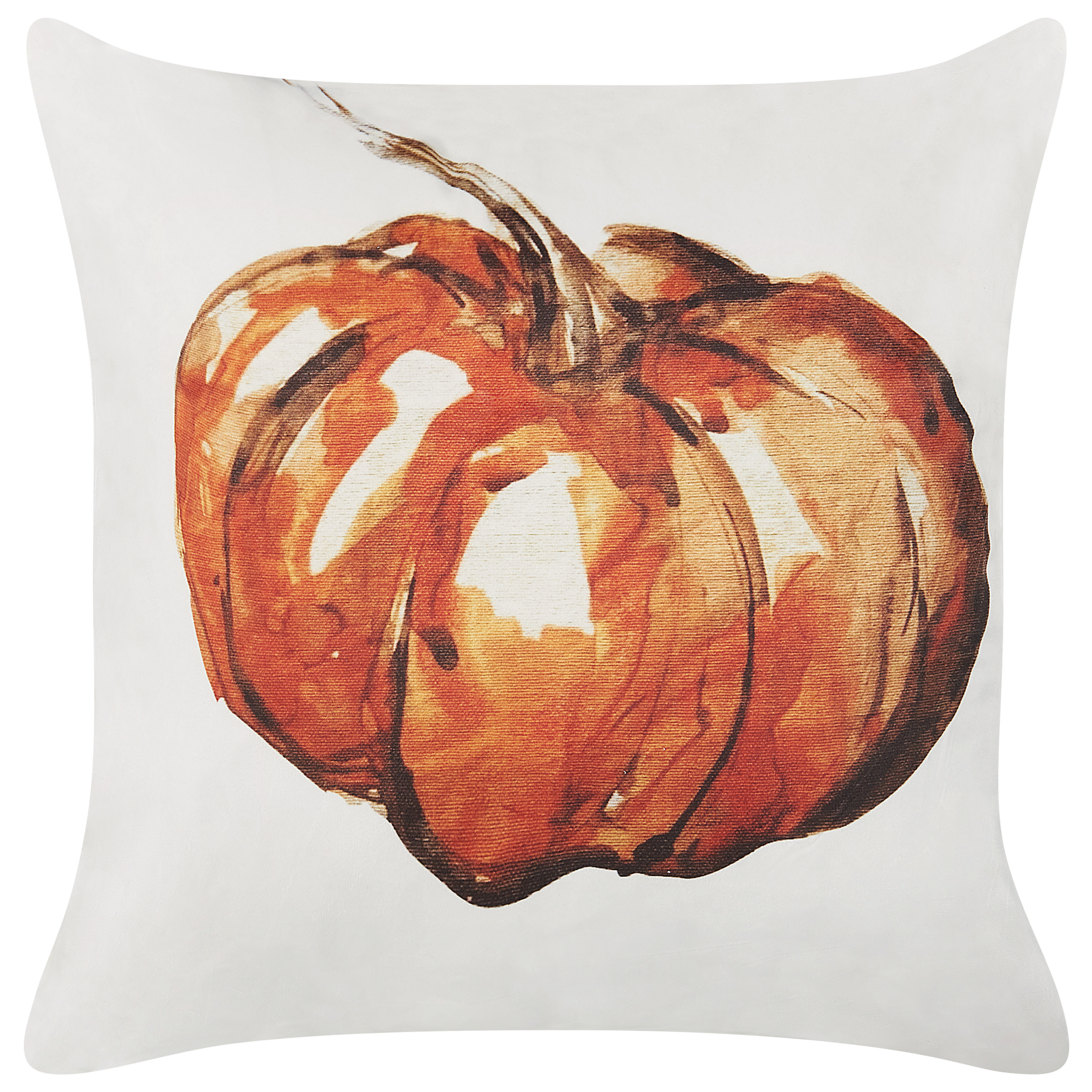 Koristetyyny CURBITA 45 x 45 cm Sametti Beige Kasvikuvio