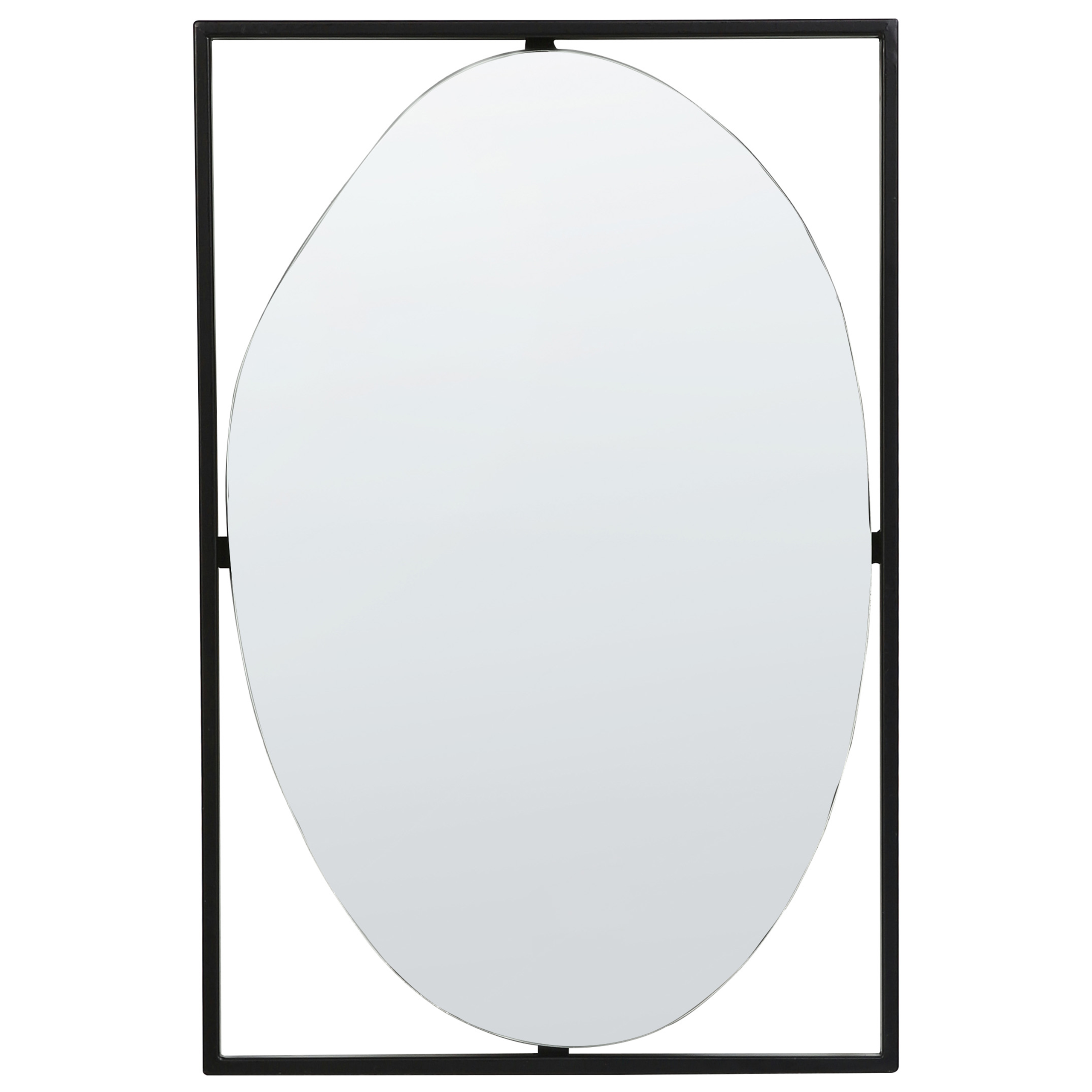Seinäpeili NIBELLE 40 cm 60 cm Metalli Musta