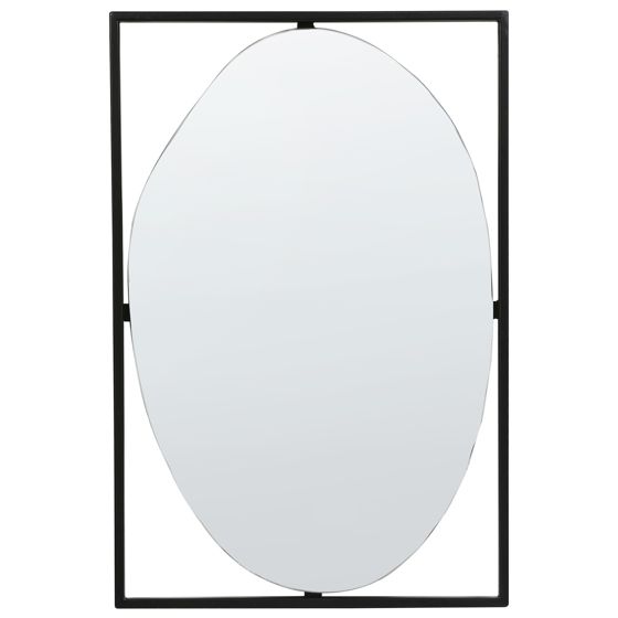 Seinäpeili NIBELLE 40 cm 60 cm Metalli Musta