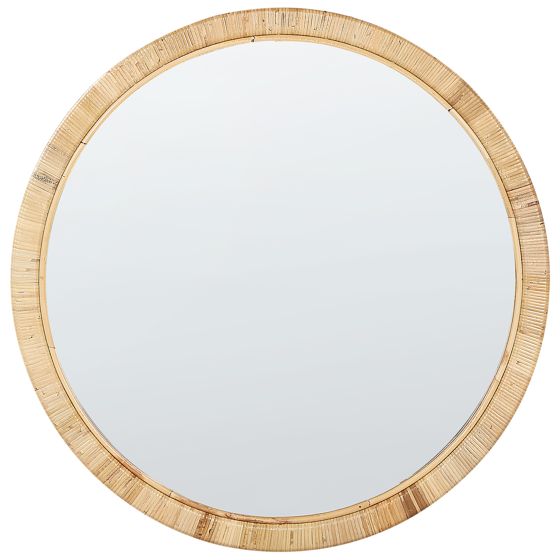 Seinäpeili ANLEZY 80 cm 80 cm rottinki Luonnonväri