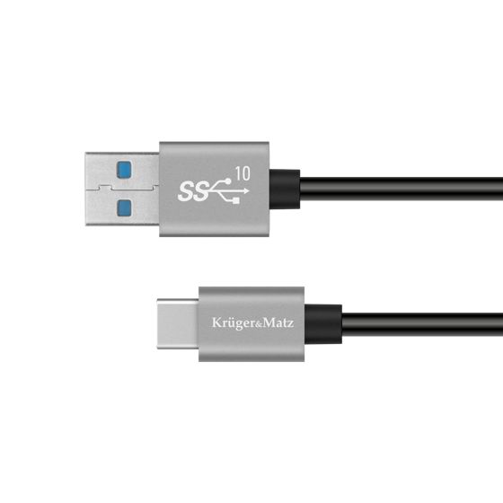 USB - USB-C Type-C -kaapeli 0,5 m 3A Kruger&Matz