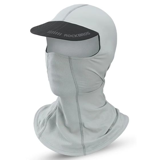 Aurinkosuojaava hengittävä balaklava visiirillä