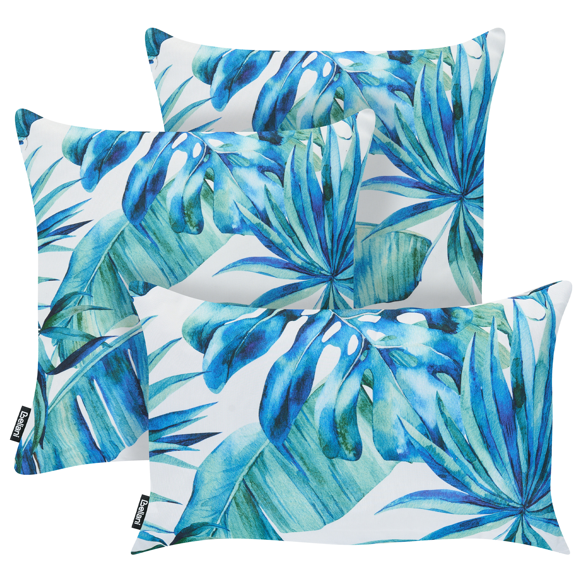 Ulkotyynysetti 3 kpl BOWENIA Kasvikuvio 30 x 50 cm 45 x 45 cm Monivärinen