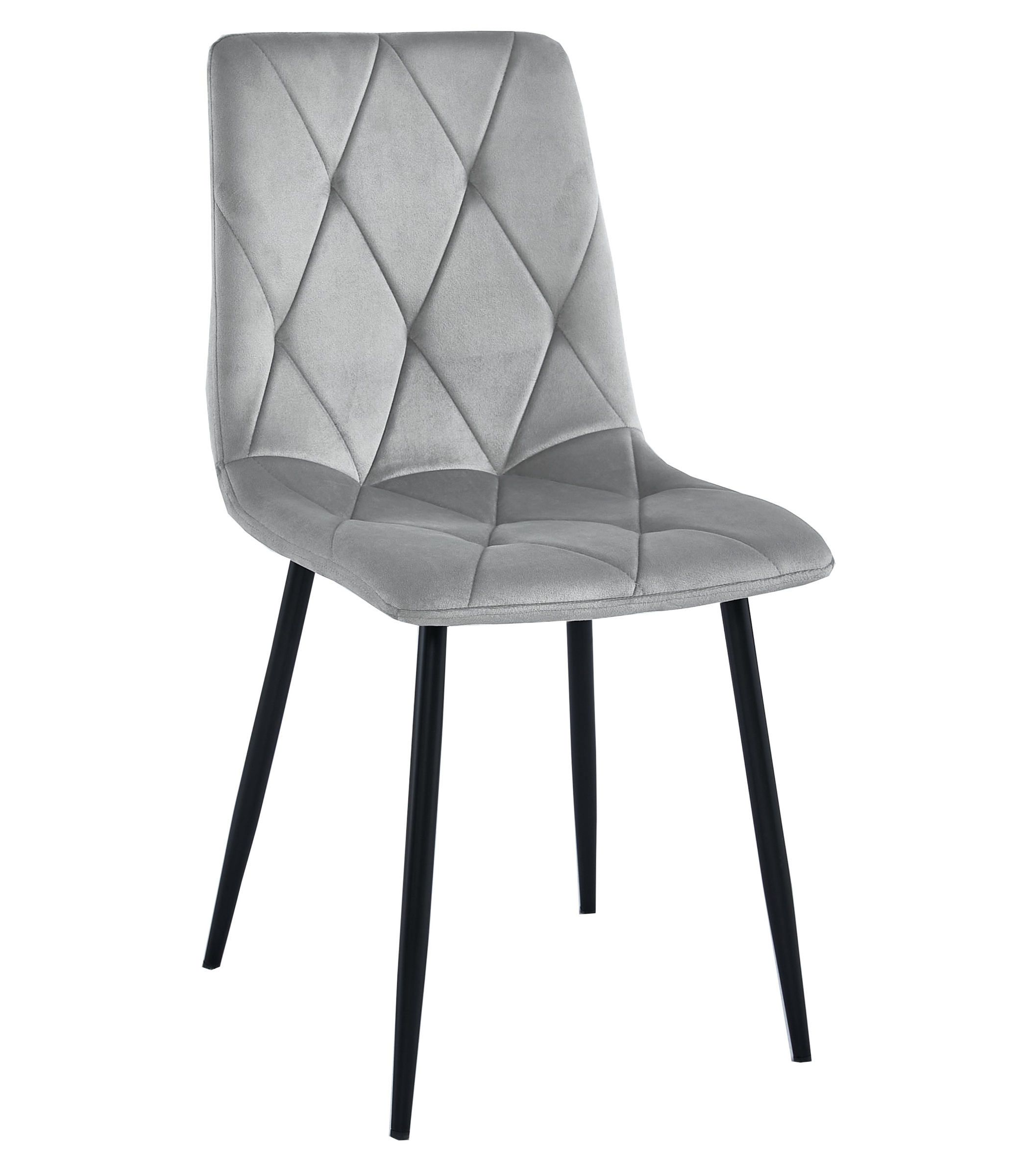 LIBRA-tuoli, hopeanharmaa sametti, mustat jalat (1 kpl)