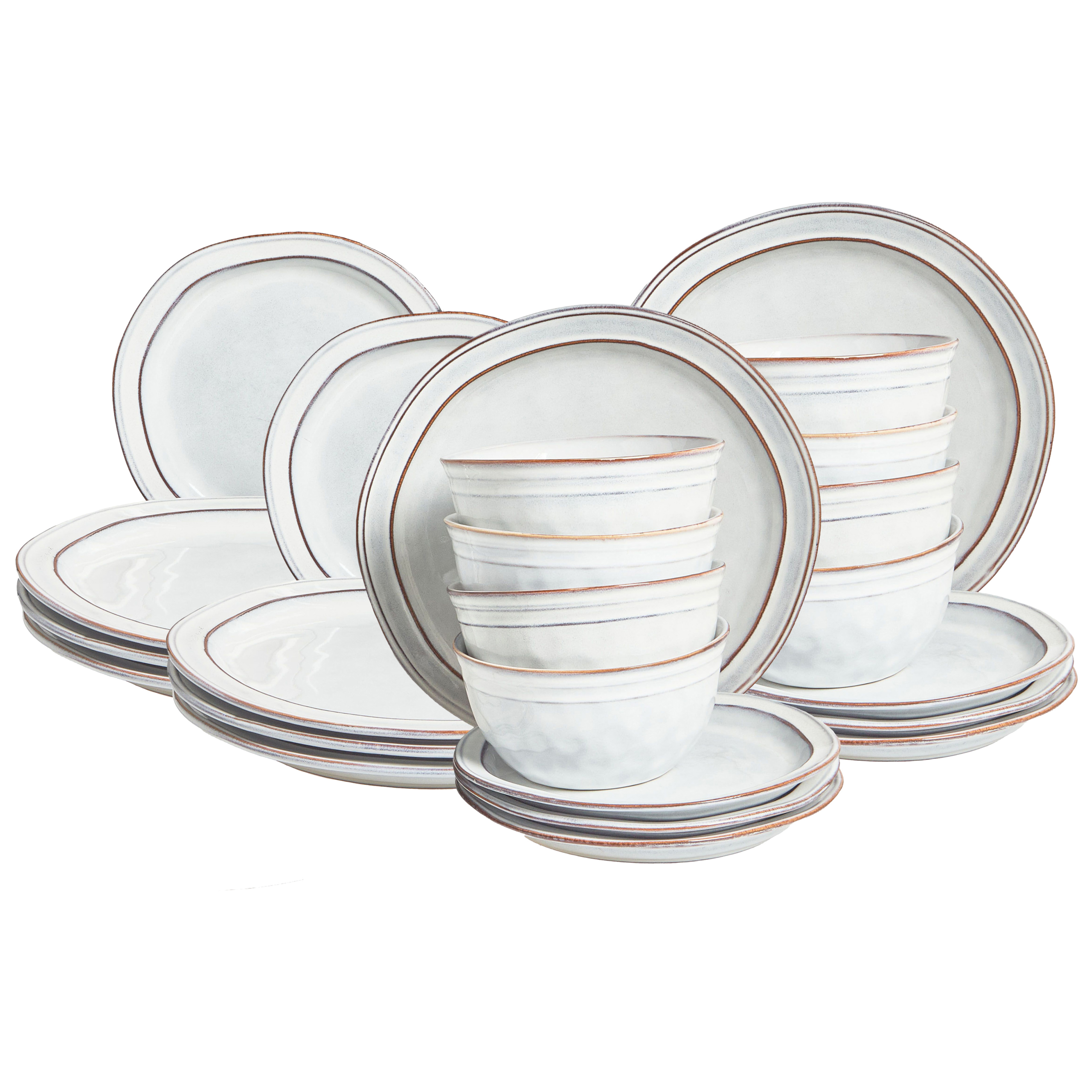 Astiasto 24 osaa CHIVES kivitavara Vaaleanharmaa