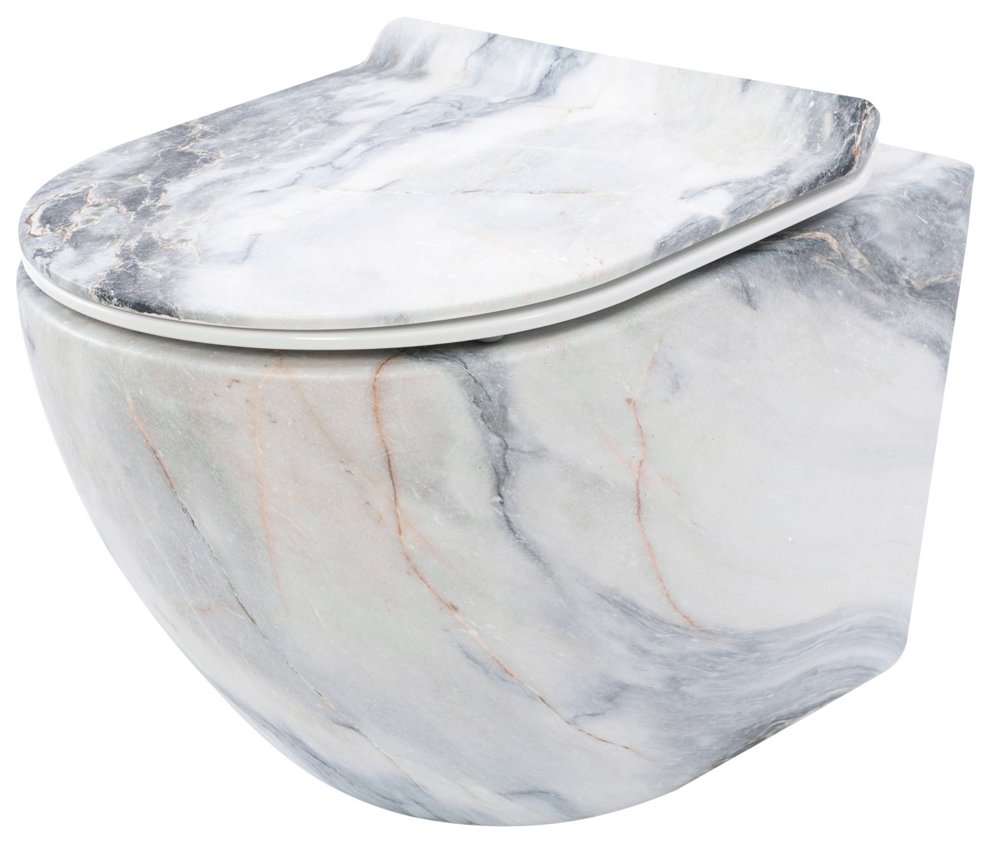 REA Seinä-WC CARLOS DUROPLAST/SLIM/ZM GRANIT MATT harmaa, 49, 5X37X32CM