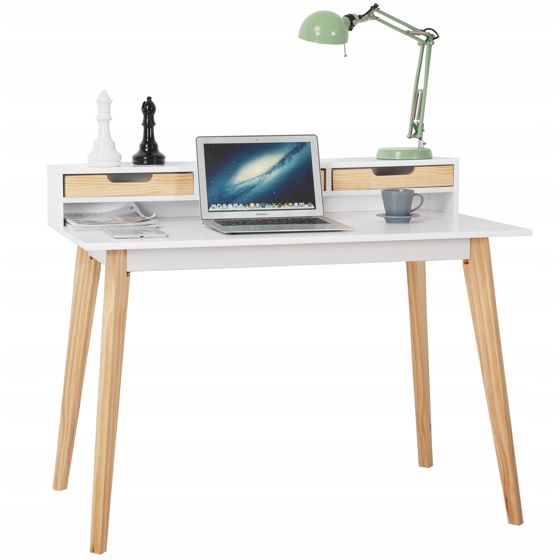 ELEGANTTI TYÖPÖYTÄ toimistoon, moderni, suuret tietokonelaatikot