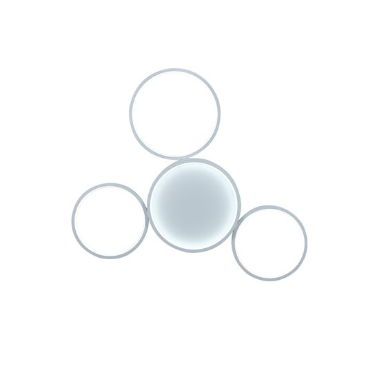 NETTLIFE LED - kattovalaisin, himmennettäväKaukosäädin, 52W, moderni Kattovalaisin, 4 metallirenkaalla