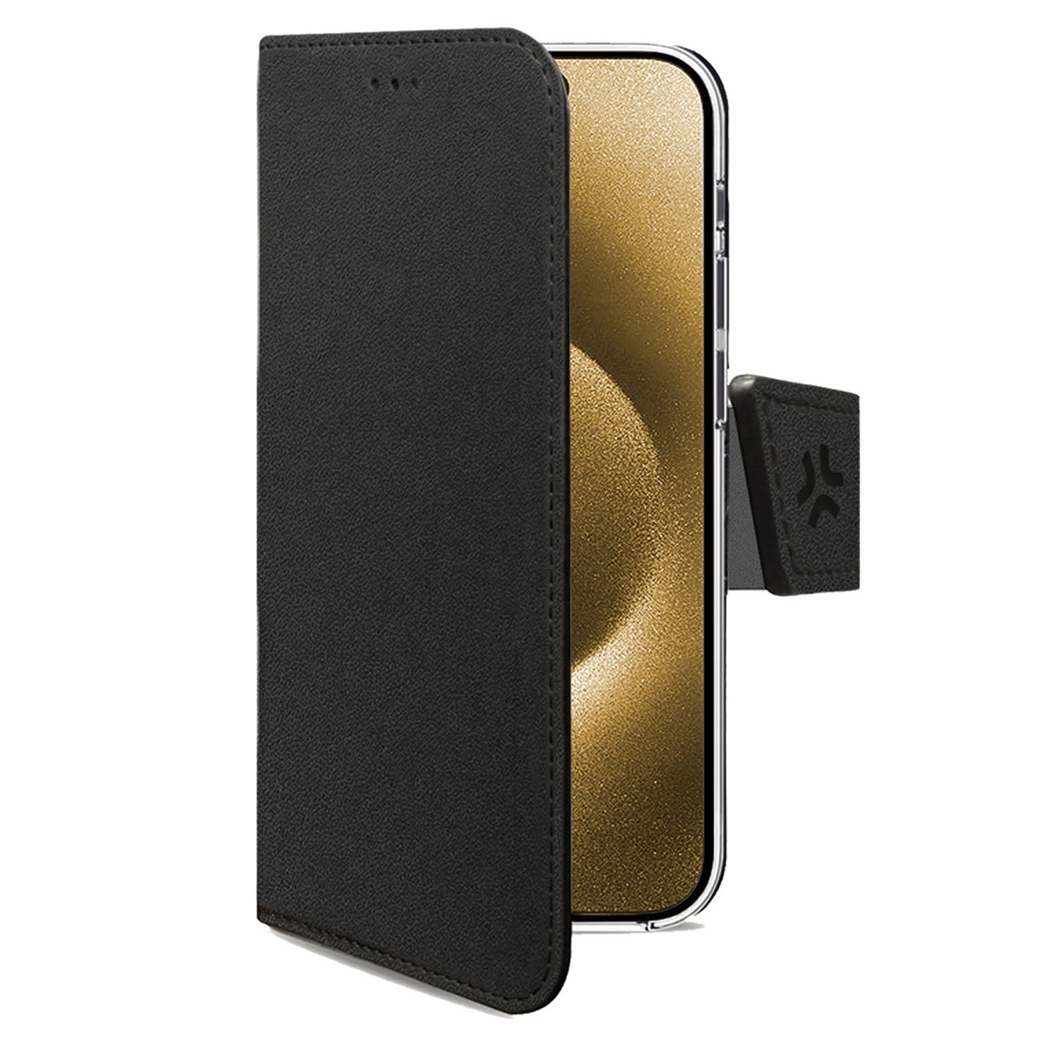 iPhone 17 Pro Max -lompakkokotelo, musta, ekologinen nahka