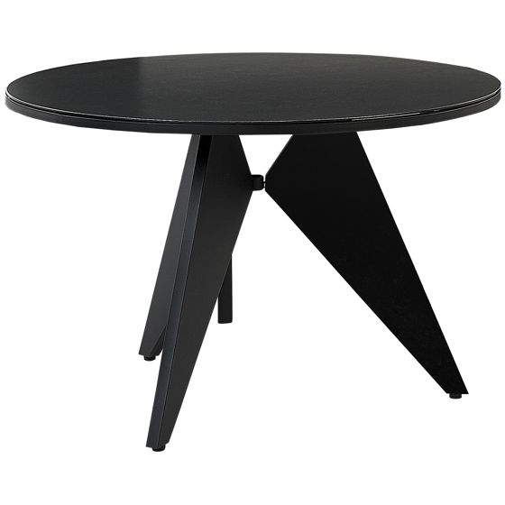 Puutarhapöytä OLMETTO 83 cm 110 cm Lasi Musta