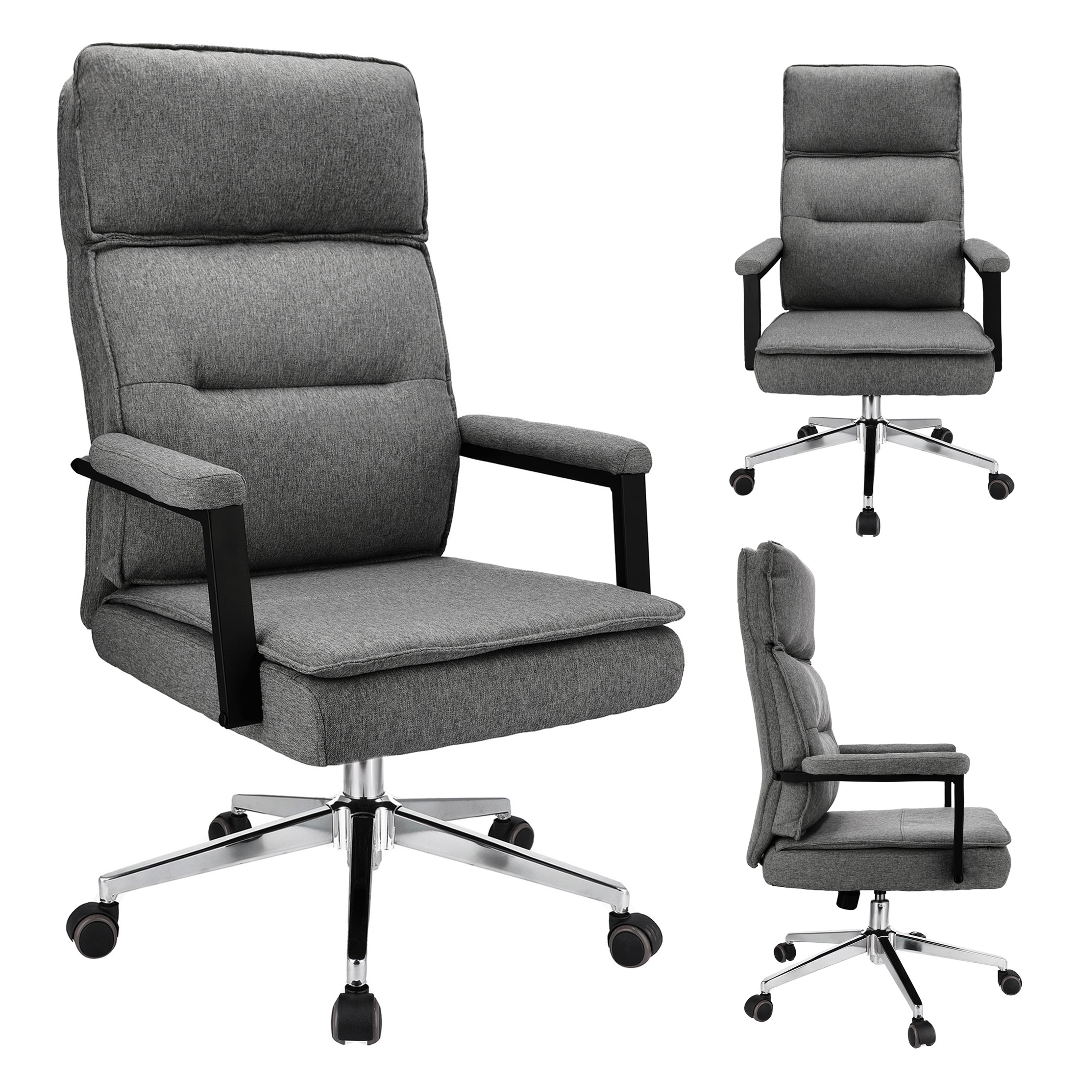 SEGO-toimistotuoli, vaaleanharmaa kangas