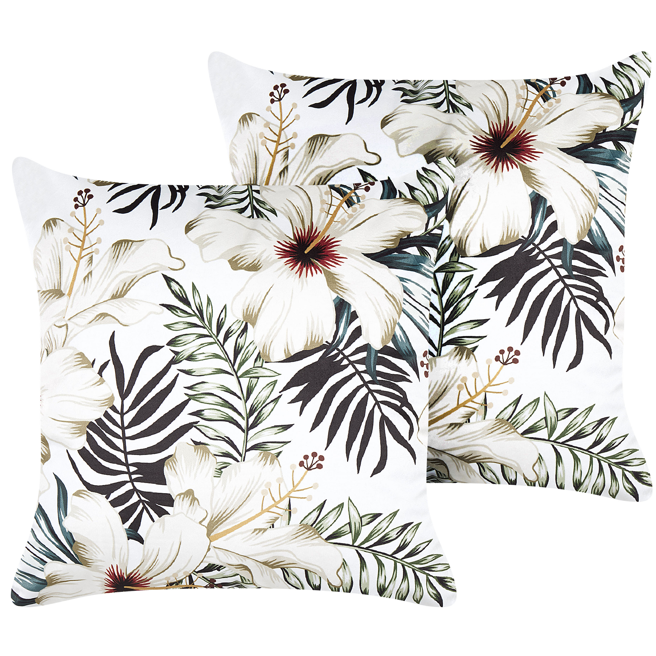 Koristetyynysetti 2 kpl OKRA sametti 45 x 45 cm Monivärinen Kasvikuvio