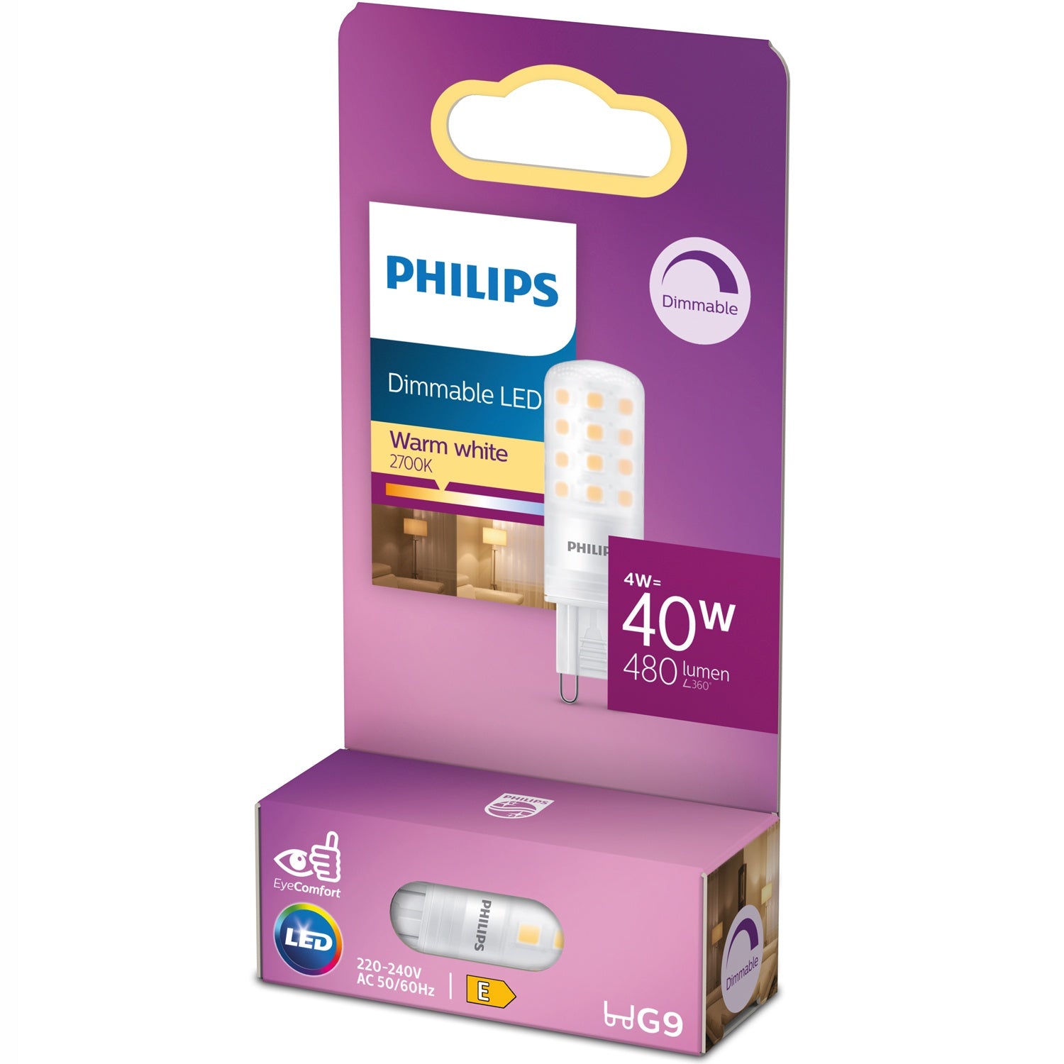 LED G9 Kapseli 4W (40W) Himmennettävä 480lm