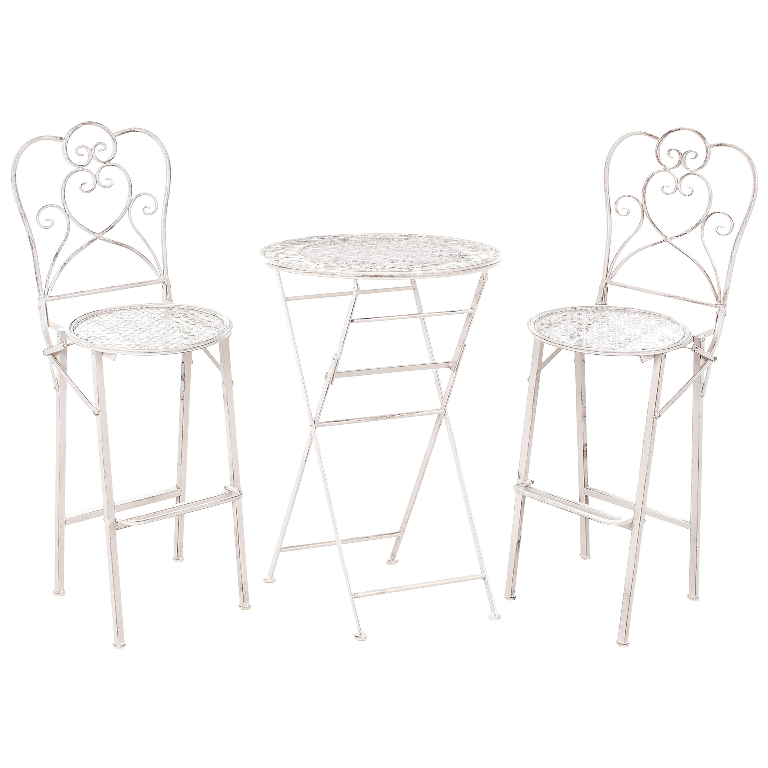 Ulkobaariryhmä taitettava TRIESTE metalli Vaaleanbeige