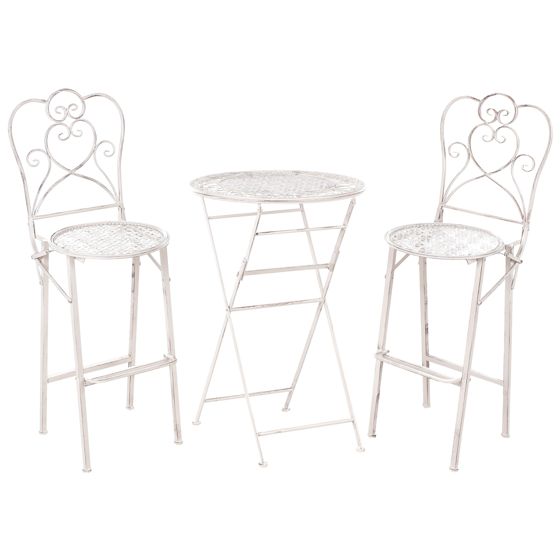 Ulkobaariryhmä taitettava TRIESTE metalli Vaaleanbeige