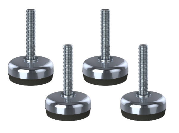 Ruostumaton tasoitusjalka 10x50x50mm jalusta ja tärinänesto 350kg-4-sarja