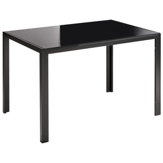 Ruokapöytä LAVOS Musta 80 cm 120 cm karkaistu lasi