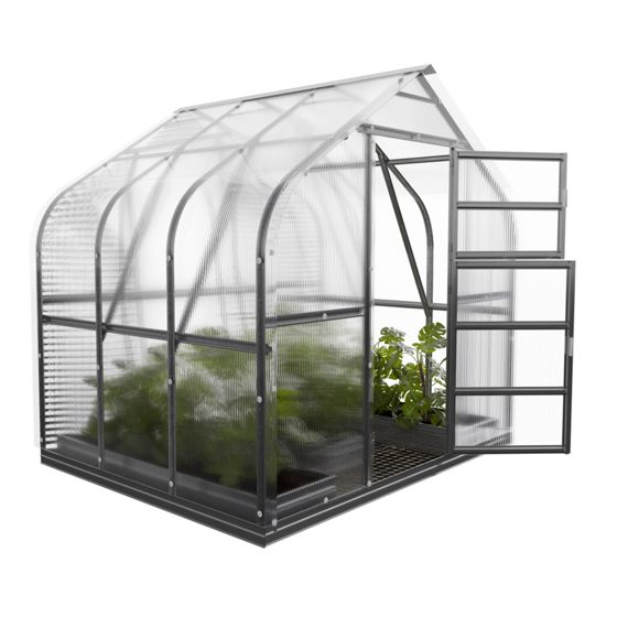Kasvihuone Standard KLASIKA 5 m2, 2,5 m x 2 m, 4 mm polykarbonaattikansi (1 kattoikkuna)