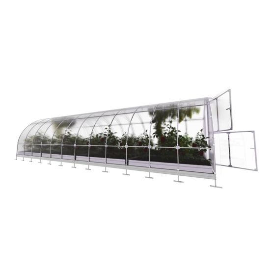 Kasvihuone KLASIKA TUBE 24 m2, 3 m x 8 m, 6 mm polykarbonaattikansi