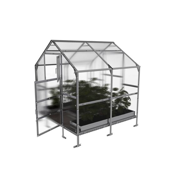 Kasvihuone KLASIKA BERNARD 4,7 m2, 2,35 m x 2 m, 4 mm polykarbonaattikansi