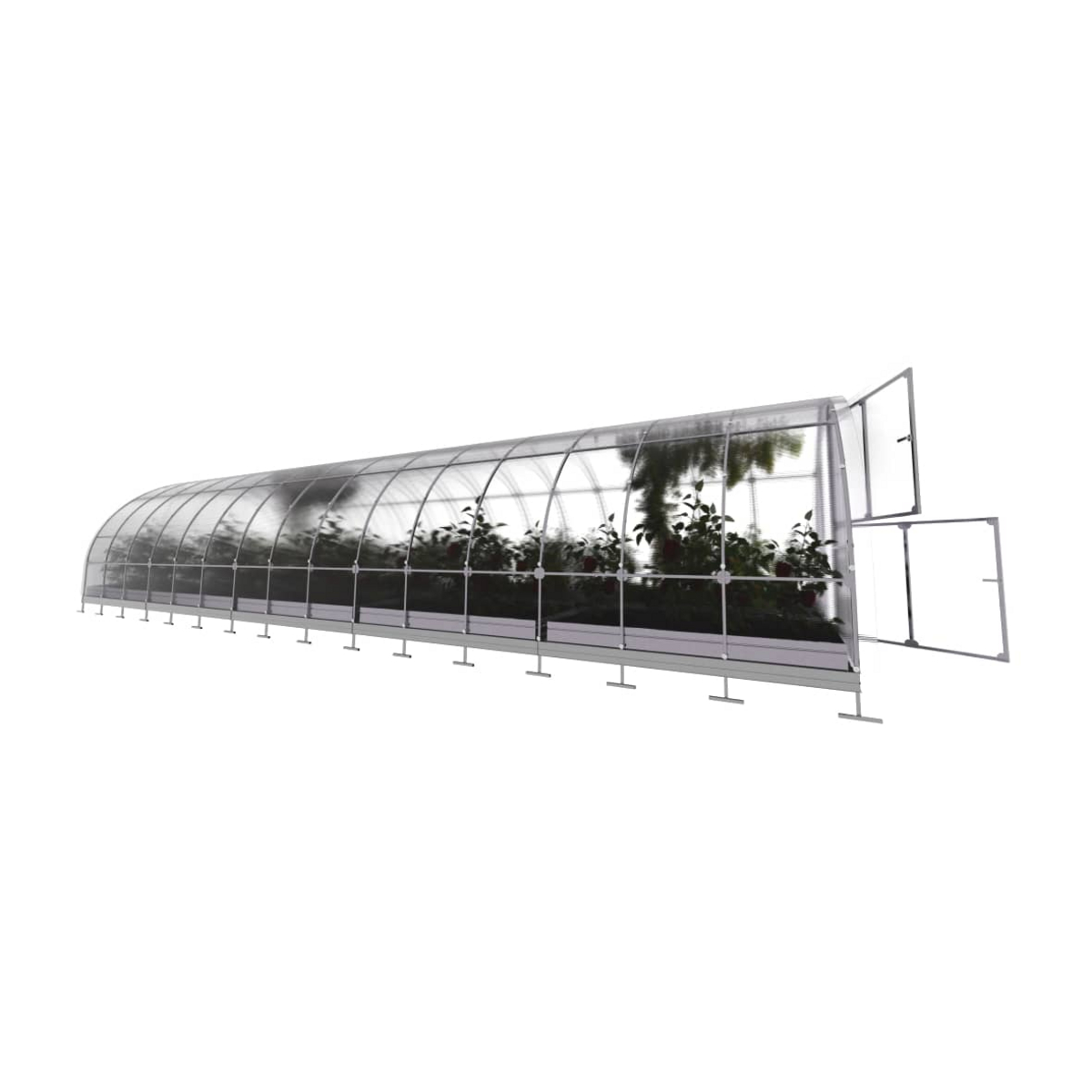 Kasvihuone KLASIKA TUBE 30 m2, 3 m x 10 m, 4 mm polykarbonaattikansi