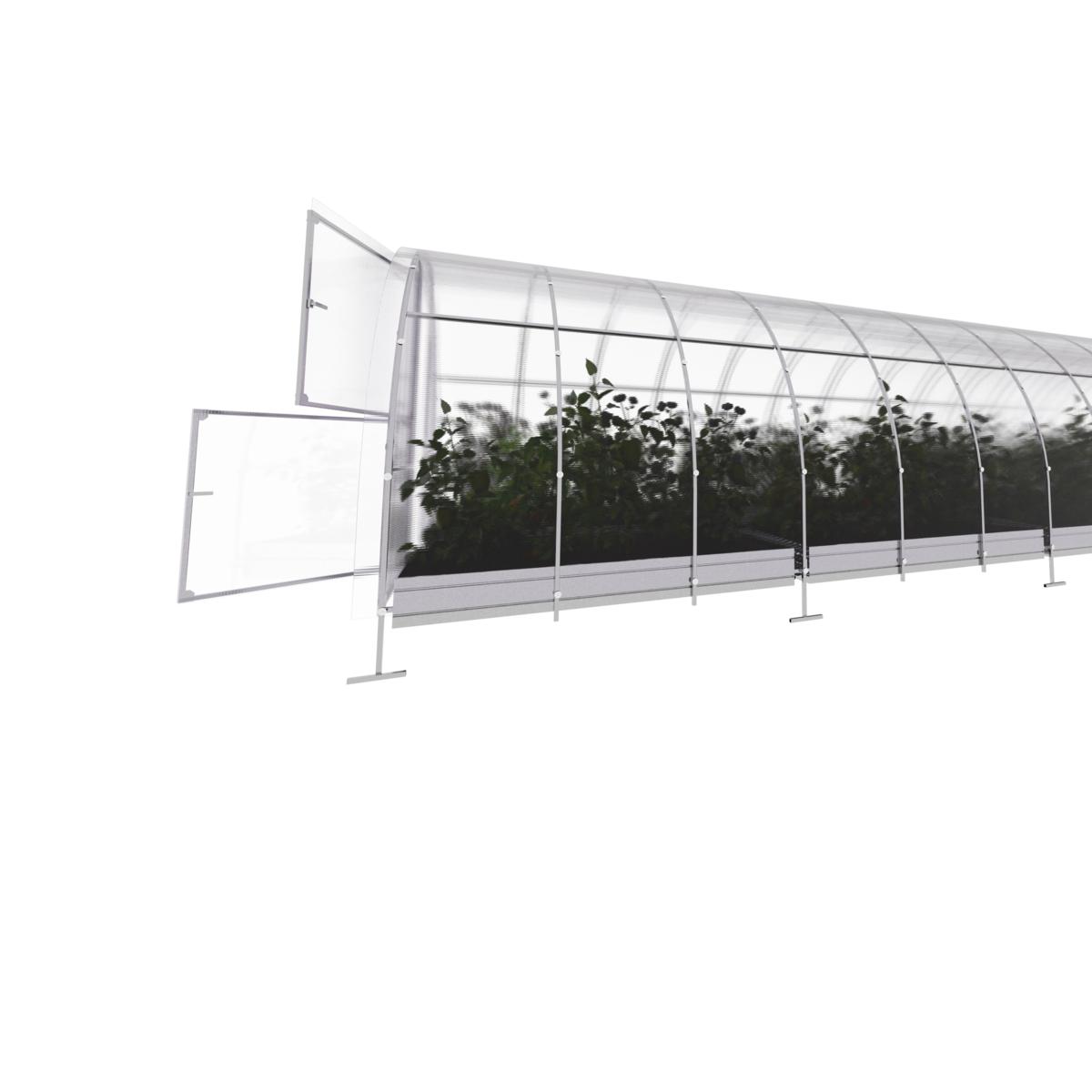 Kasvihuone KLASIKA EASY 24 m2, 3 m x 8 m, 6 mm polykarbonaattikansi