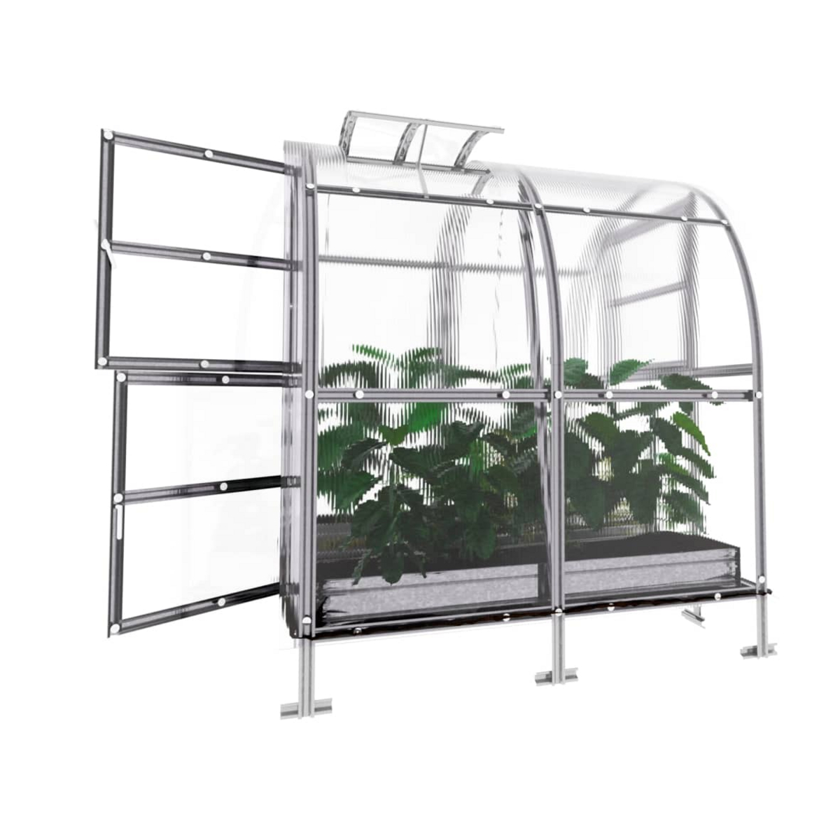Kasvihuone KLASIKA SLIM 2 x 2 m (4 m²), 4 mm polykarbonaattikansi