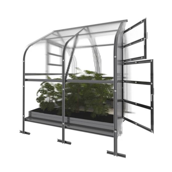 Kasvihuone KLASIKA DROP 5 m2, 2,5 m x 2 m, 4 mm polykarbonaattikansi