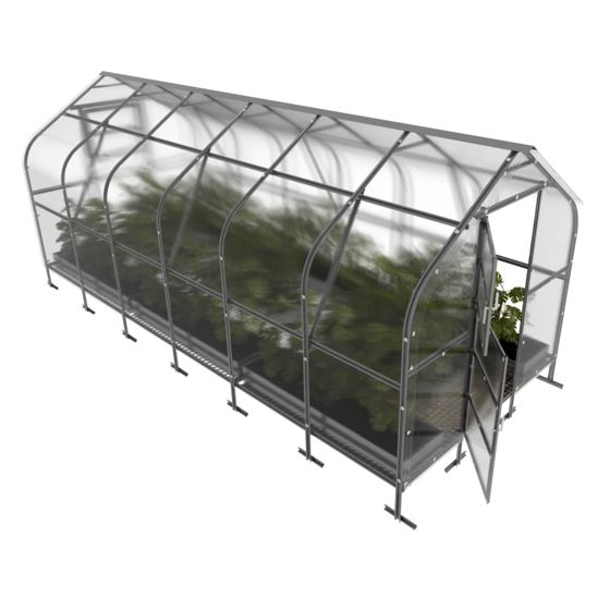 Kasvihuone KLASIKA DROP 15 m2, 2,5 m x 6 m, 6 mm polykarbonaattikansi