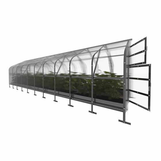 Kasvihuone KLASIKA DROP 30 m2, 2,5 m x 12 m, 6 mm polykarbonaattikansi