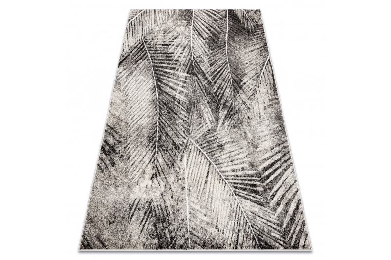 Matto MATEO 8035/944 Moderni palmunlehdet - rakenne harmaa / beige 80x150 cm