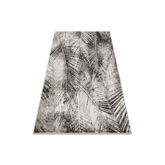 Matto MATEO 8035/944 Moderni palmunlehdet - rakenne harmaa / beige 80x150 cm