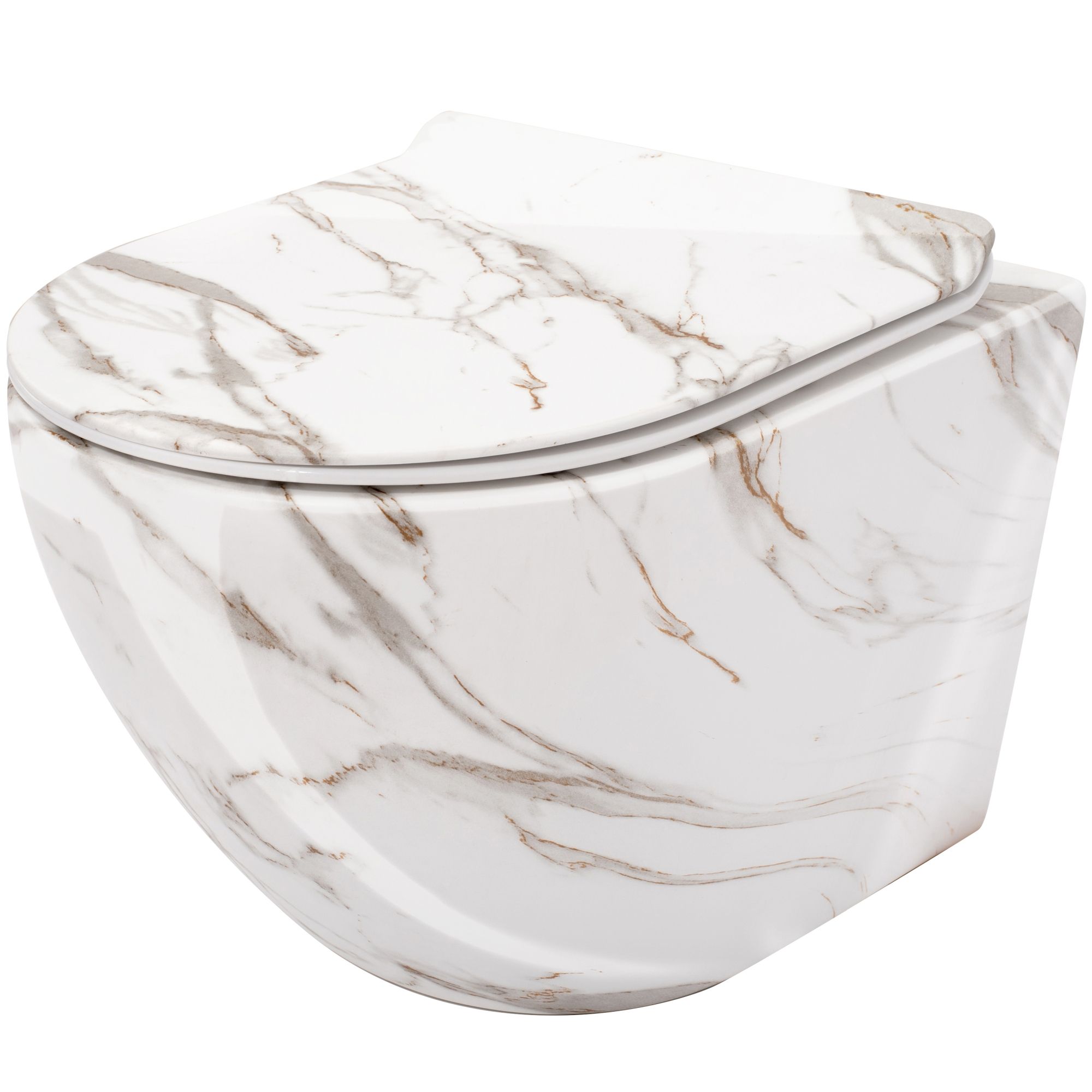 REA Seinä-WC CARLOS DUROPLAST/SLIM/ZM LAVA kiiltävä harmaa, 49, 5X37X32CM