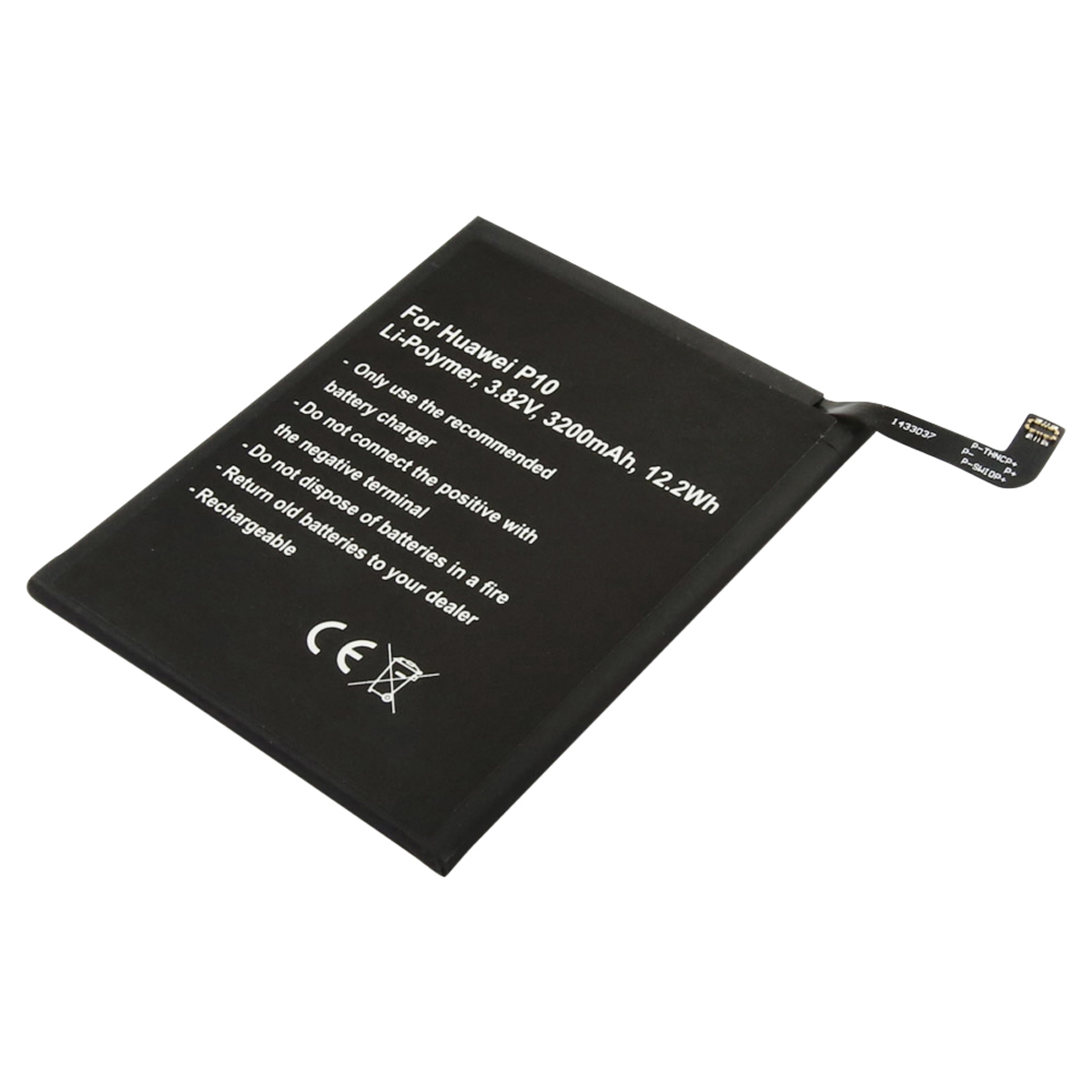 Akku Huawei P10:lle, Li-Polymer 3,82V 3200mAh 12,2Wh