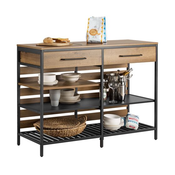 SoBuy Keittiösaareke FSB85-PF ekologinen vintage credenza