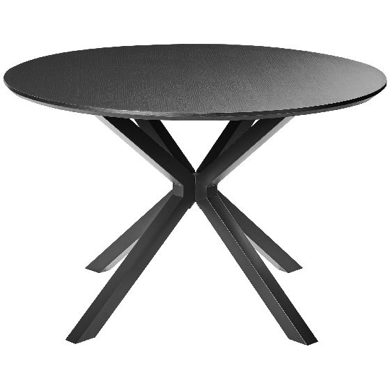 Ruokapöytä FITZROY Musta 120 cm 120 cm