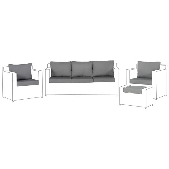 Ulkotyynyjen päällissetti ROMA Harmaa