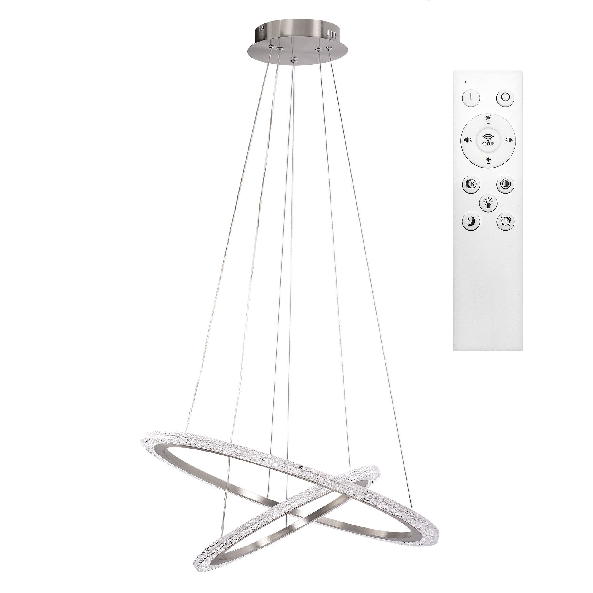 TOOLIGHT riippuvalaisin LHJ045-CP2 harjattu nikkeli, 60x60x60cm