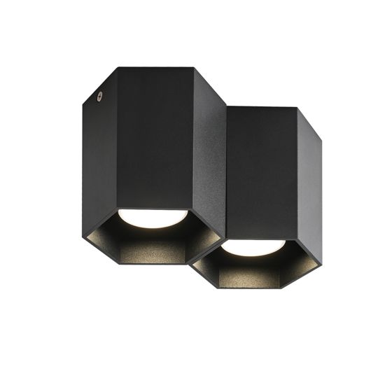 NETTLIFE 2 kpl mustia GU10 pinta - asennettavia kattovalaisimia kirkkaisiin kahvila - keittiön ruokasalin kattovalaisimiin ilman lamppua