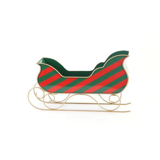 Koristereki SANTA LILA vihreä-punainen-kultainen metallinen 39x22x22 cm