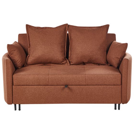 Vuodesohva 2-istuttava HOVIN kangas Kullanruskea