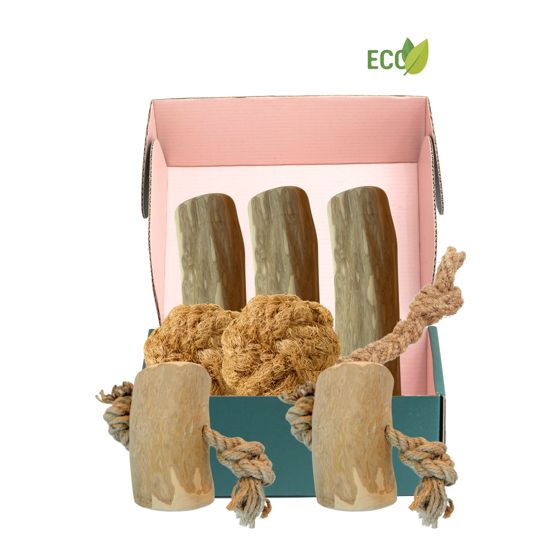 Boris & Lotje - Koirien lelujen deluxe-paketti – Luonnollista pureskelua ja leikkiä