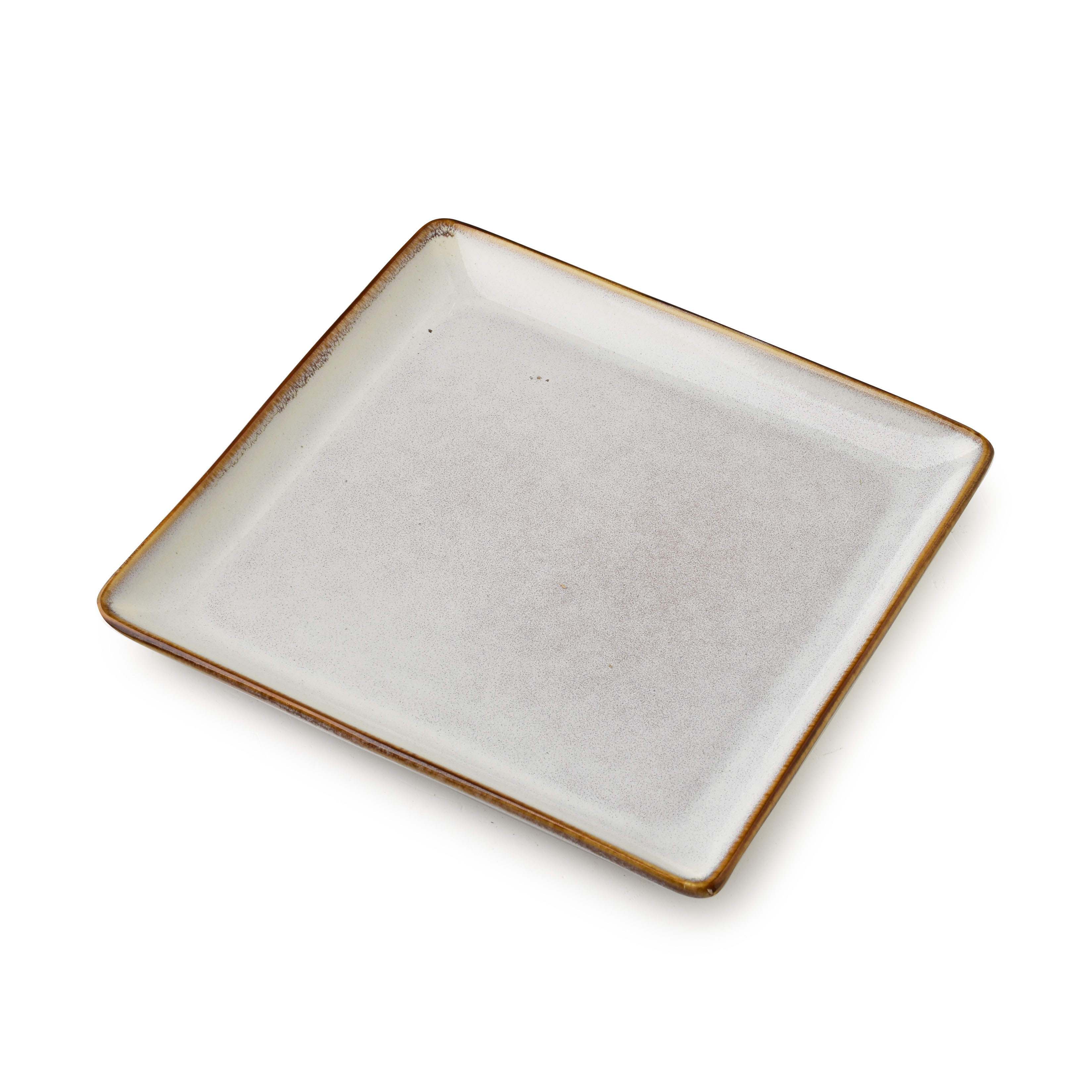 Jälkiruokalautanen keramiikka BASIC NATURE 18x18 cm luonnonväri 1 kpl
