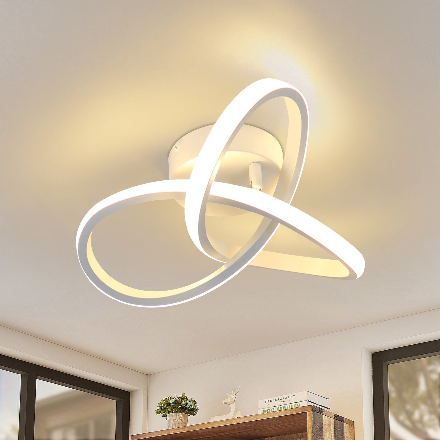 NETTLIFE moderni valkoinen, LED - kattovalaisin, 3000K lämmin Valkoinen Käytävävalaisin, 17W