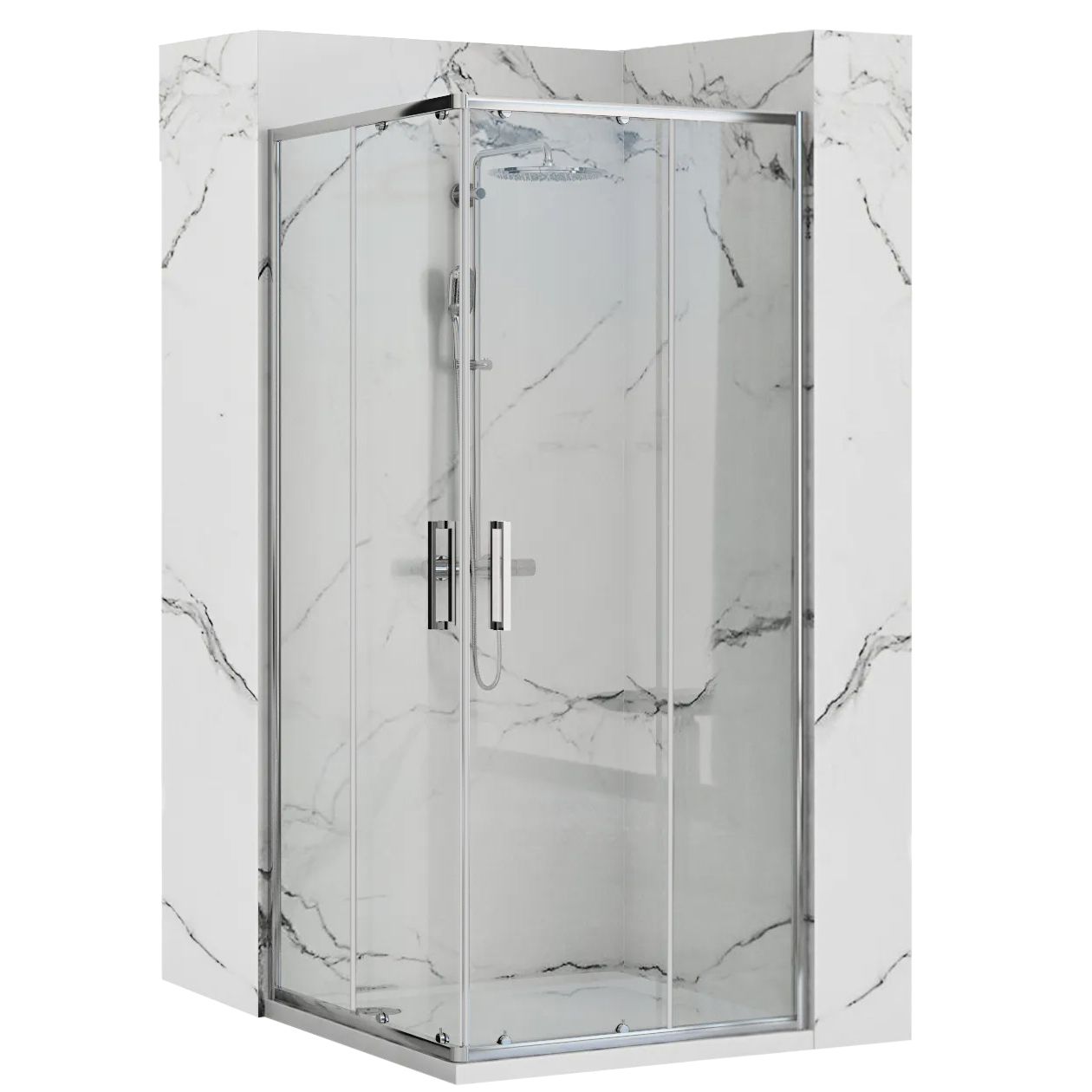REA Suihkukaappi PUNTO 90X90 kromi, 90X90X190CM