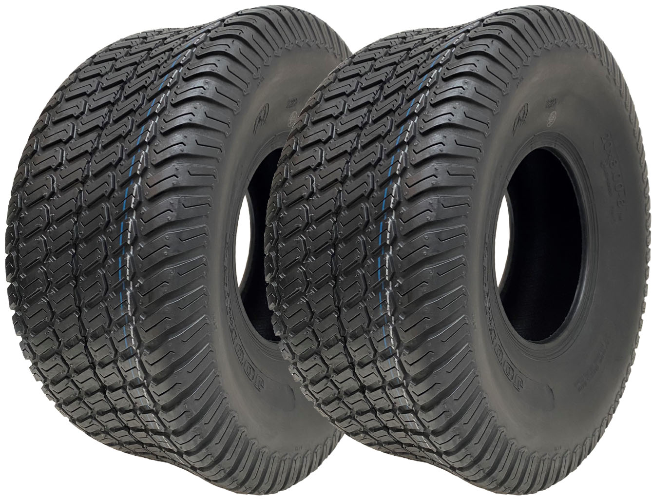 20x8.00-8 ruohonleikkurin nurmikkorenkaat, 4-kerroksiset Multi Turf Ride On Wanda P332 (2 kpl:n sarja)